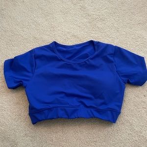 Stunning blue NVGTN backless top FREE SHIPPING